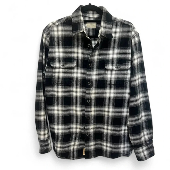 Jachs Flannel 100% cotton plaid button down shirt size Medium - Picture 1 of 8